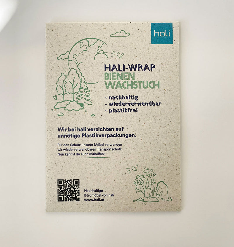Bienenwachstuch mit Logo für HALI
