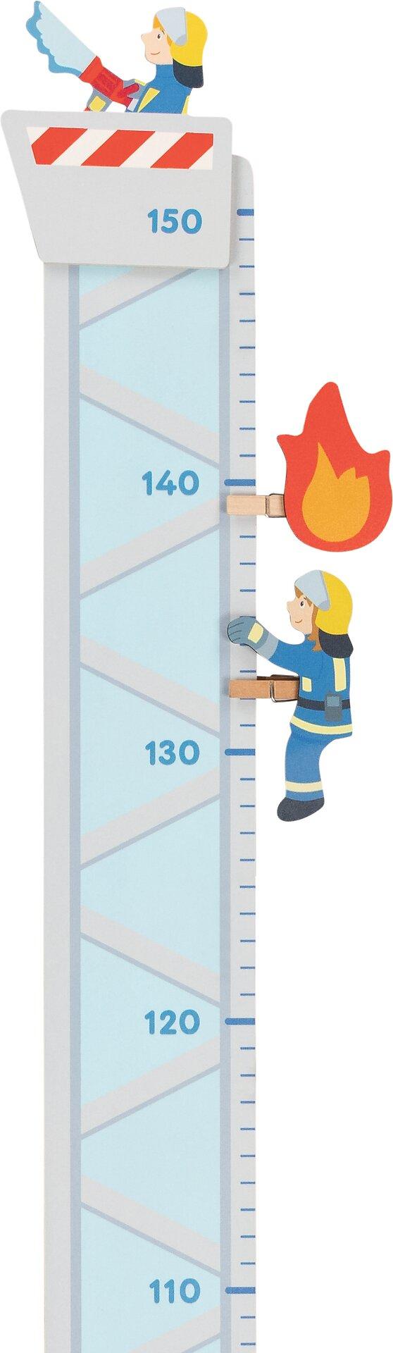 Messlatte Feuerwehr mit Leiter und Löschfahrzeug – Detail