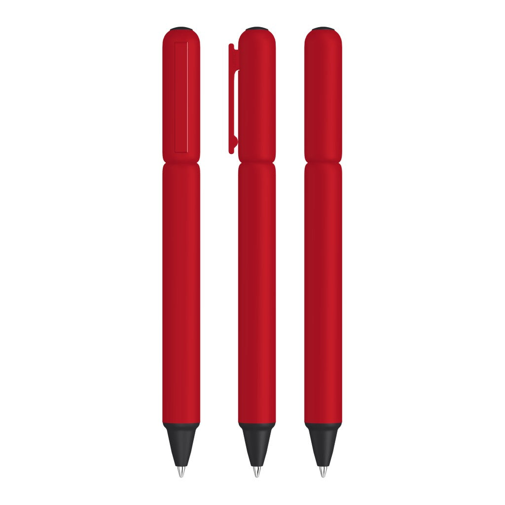 Metall Drehkugelschreiber im zweifarbigen Design – Rot