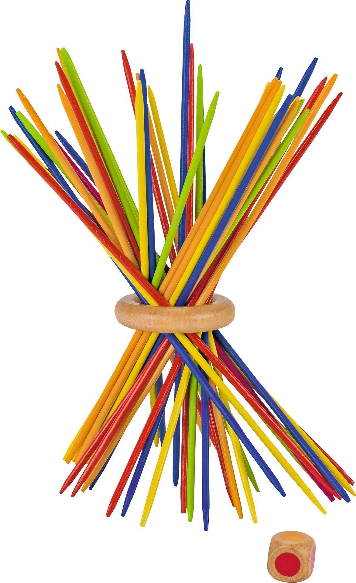 Mikado Farbenfroh mit Holzring und Farbwürfel