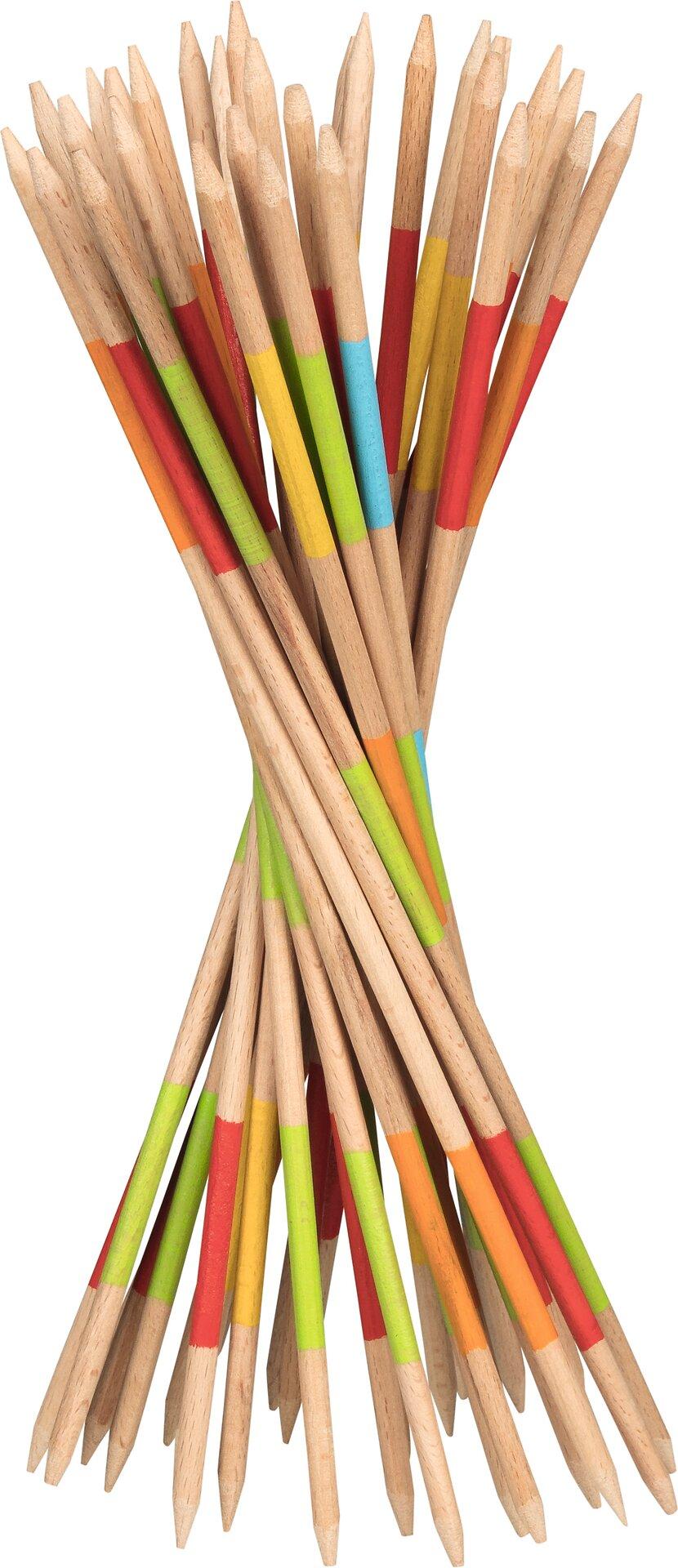Mikado mit bunten Holzstäben, 18 cm lang, von goki