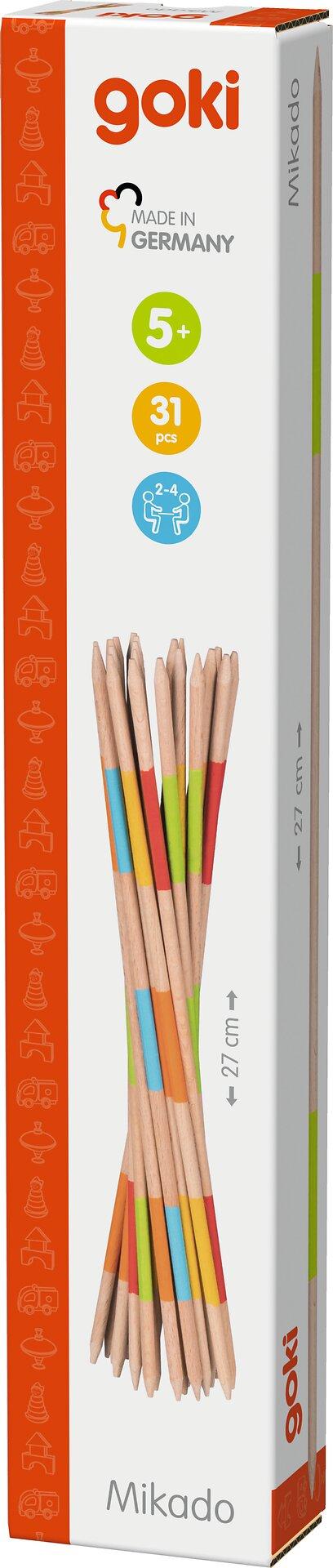 Mikado mit langen Holzstäben, 27 cm, mit Logo – zweite Ansicht