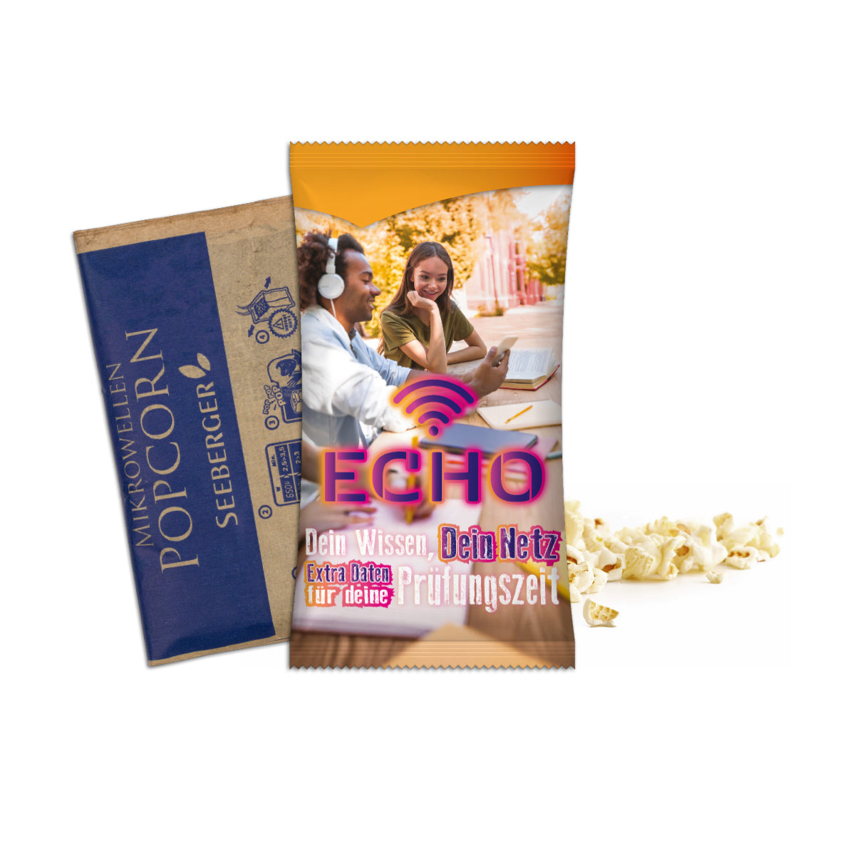 Mikrowellen Popcorn im Werbetütchen