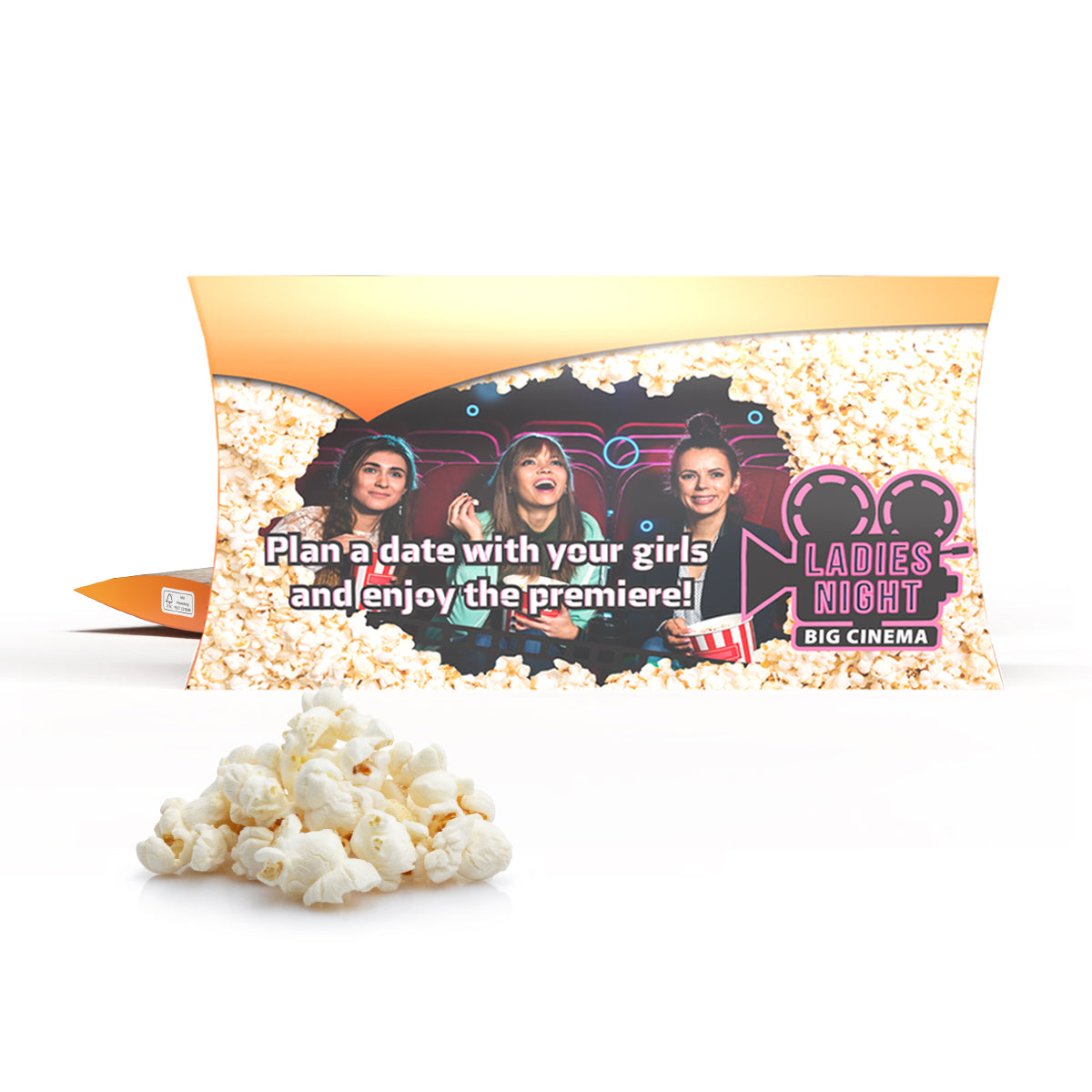 Mikrowellen Popcorn in Werbekartonage