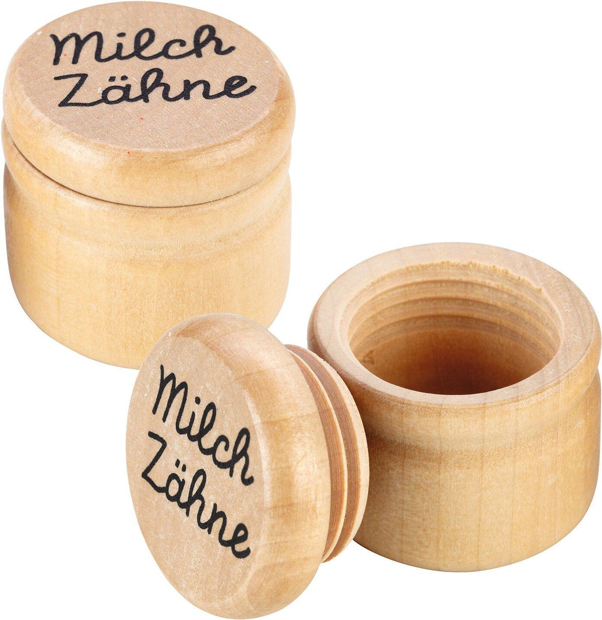 Milchzahndose Aufschrift Milchzähne mit Deckel – Ansicht
