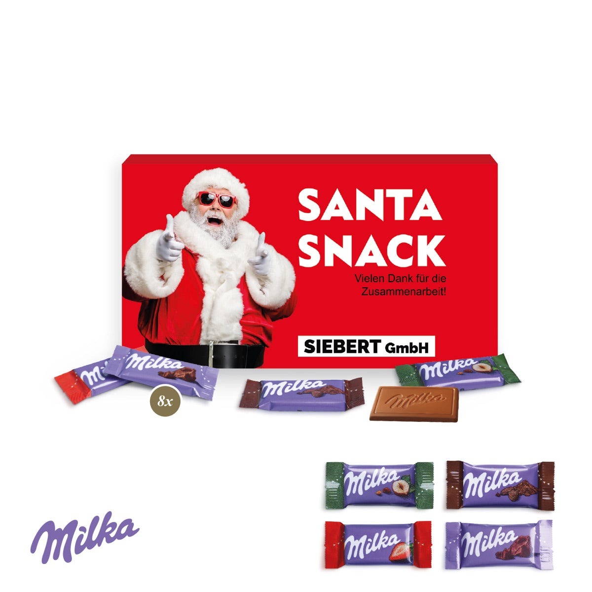 Milka Schokotäfelchen in Präsentbox Weihnachtsedition
