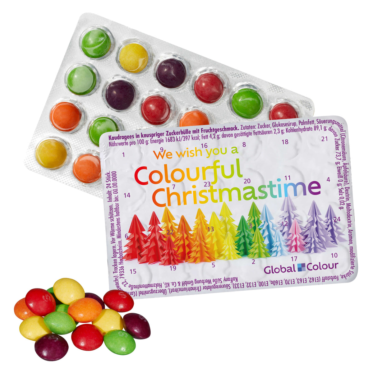 Mini Adventskalender mit Skittles im Standardmotiv, 26 g