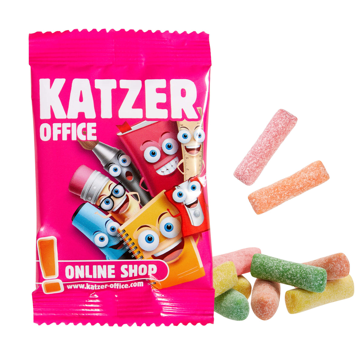 Mini HITSCHIES Sauer Mix im weißen bedruckten Werbetütchen 100 x 60 mm