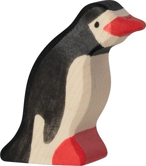 Mini Holzpinguin mit Kopf nach vorn von HOLZTIGER