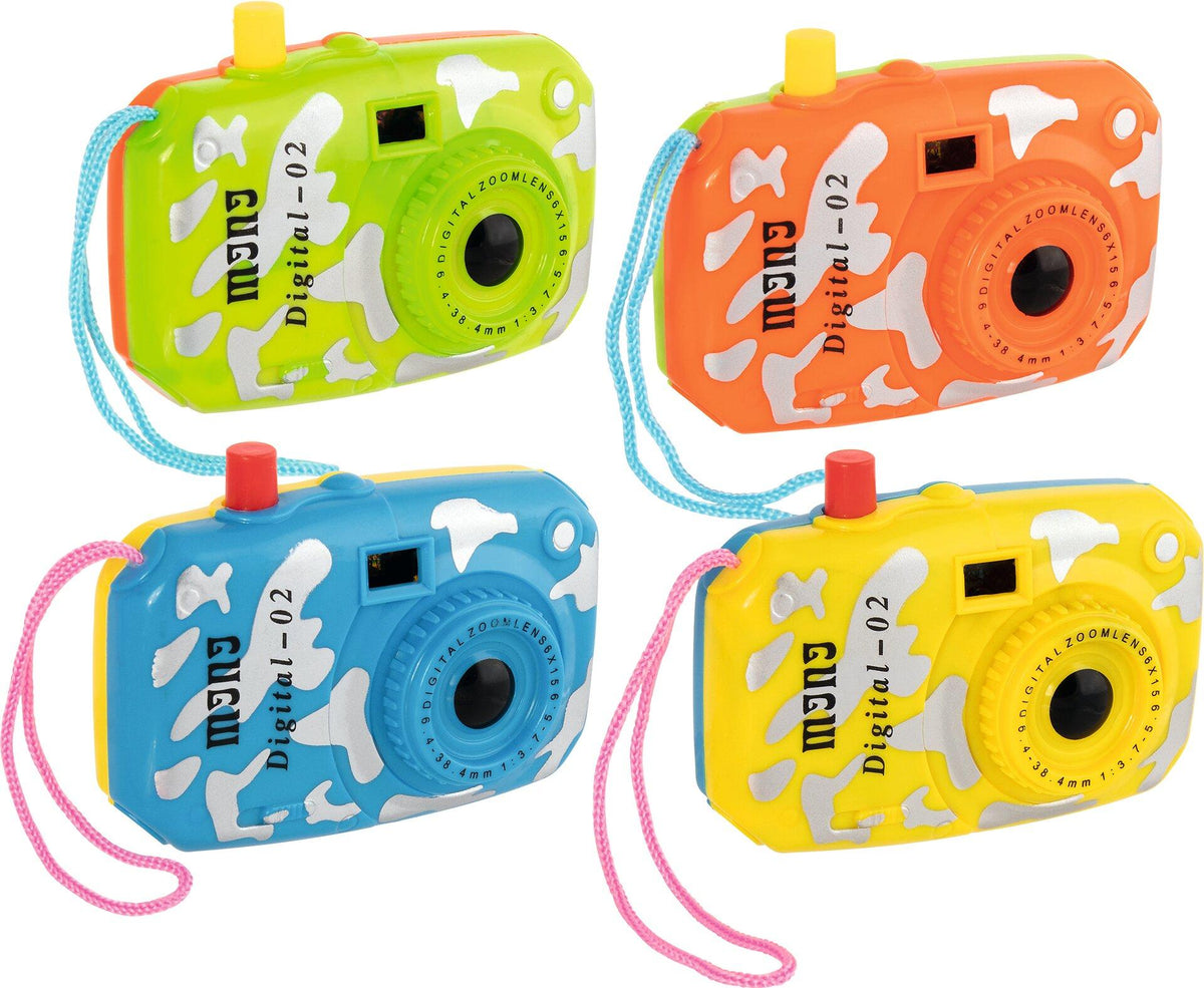 Mini Kamera Set aus Kunststoff in vier Farben von goki – Ansicht