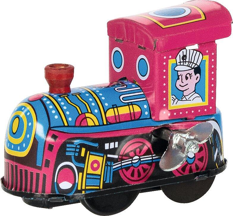 Mini Lokomotive aus Blech mit Aufziehmotor von goki