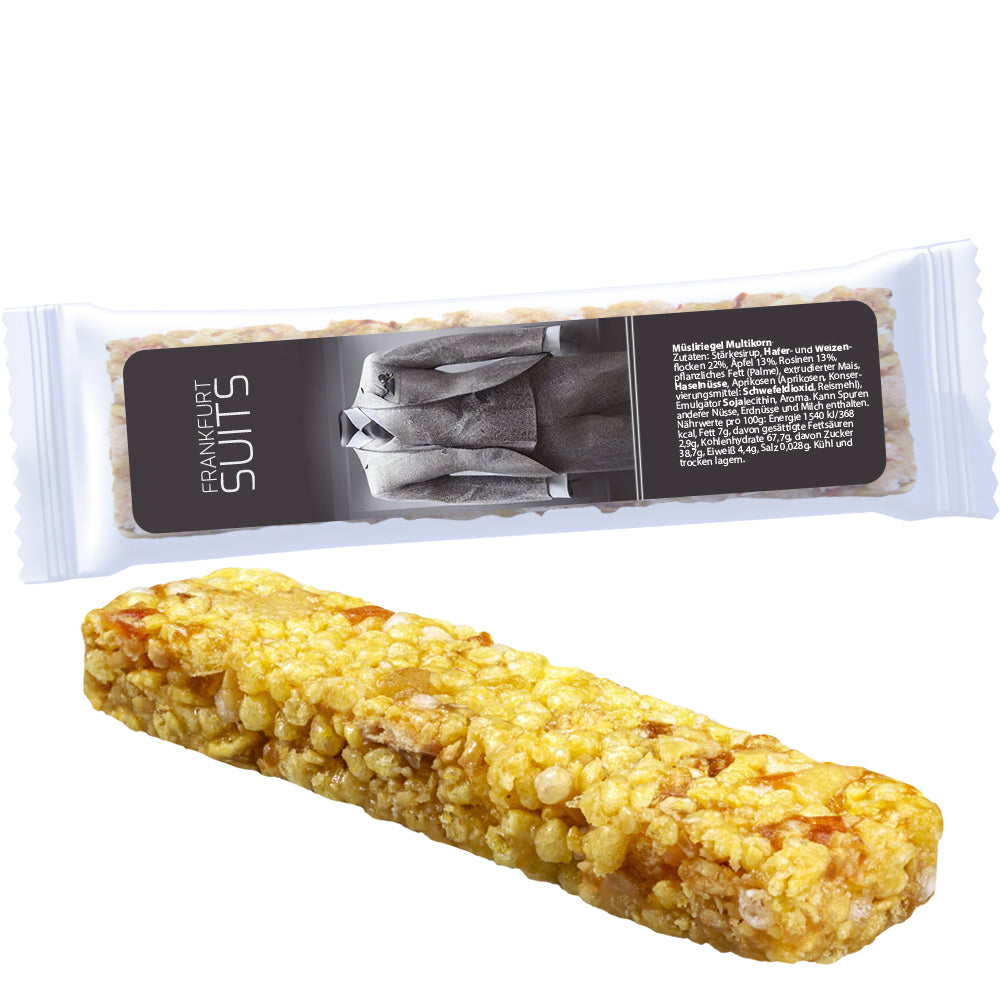 Müsliriegel und Fruchtschnitten im Flowpack – Müsliriegel Multikorn Orange, 30 g