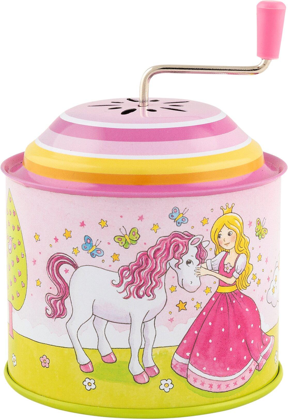 Musikspieldose Prinzessin mit Pferd und Schmetterlingen