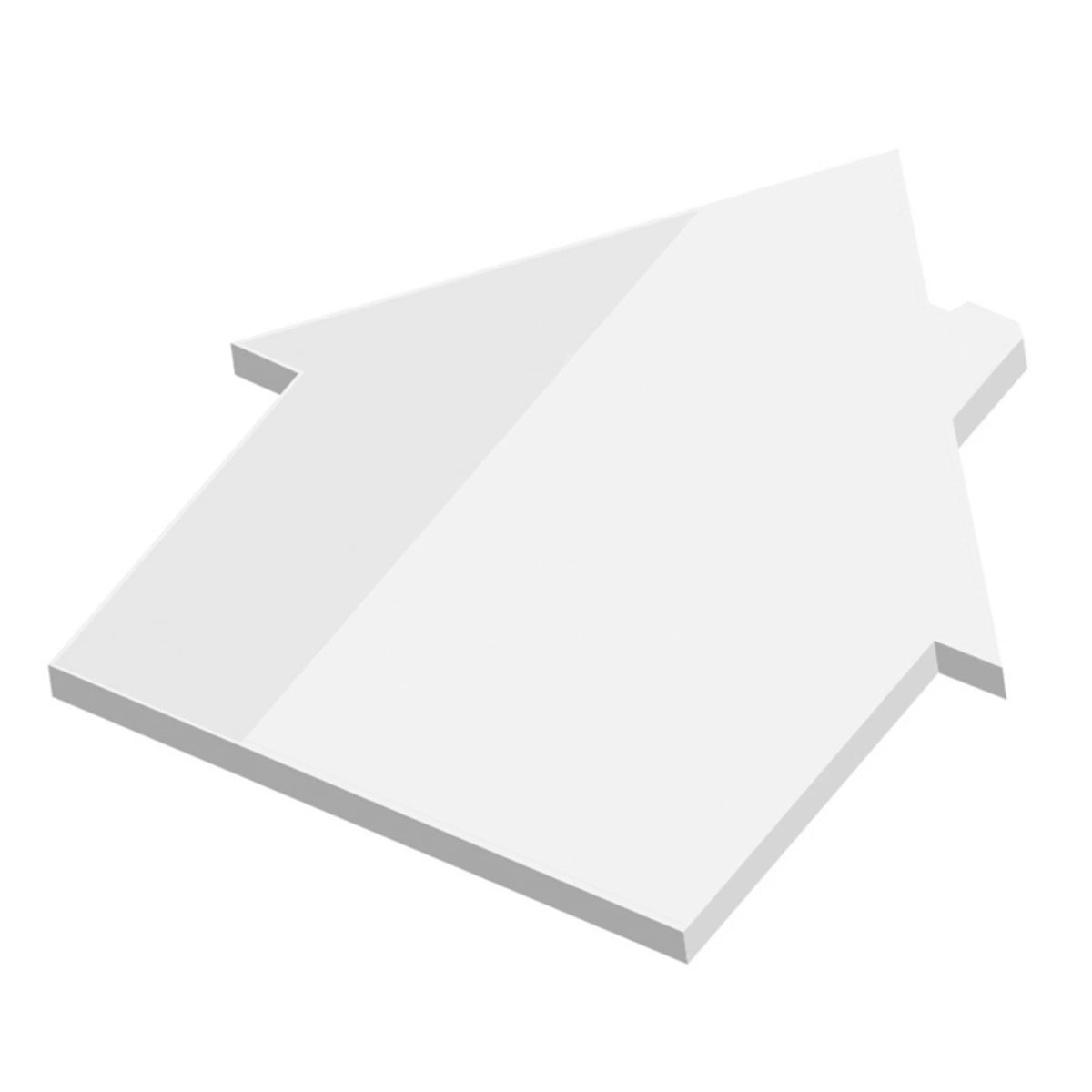 Naturweiße Haftnotizen in Hausform mit Logo