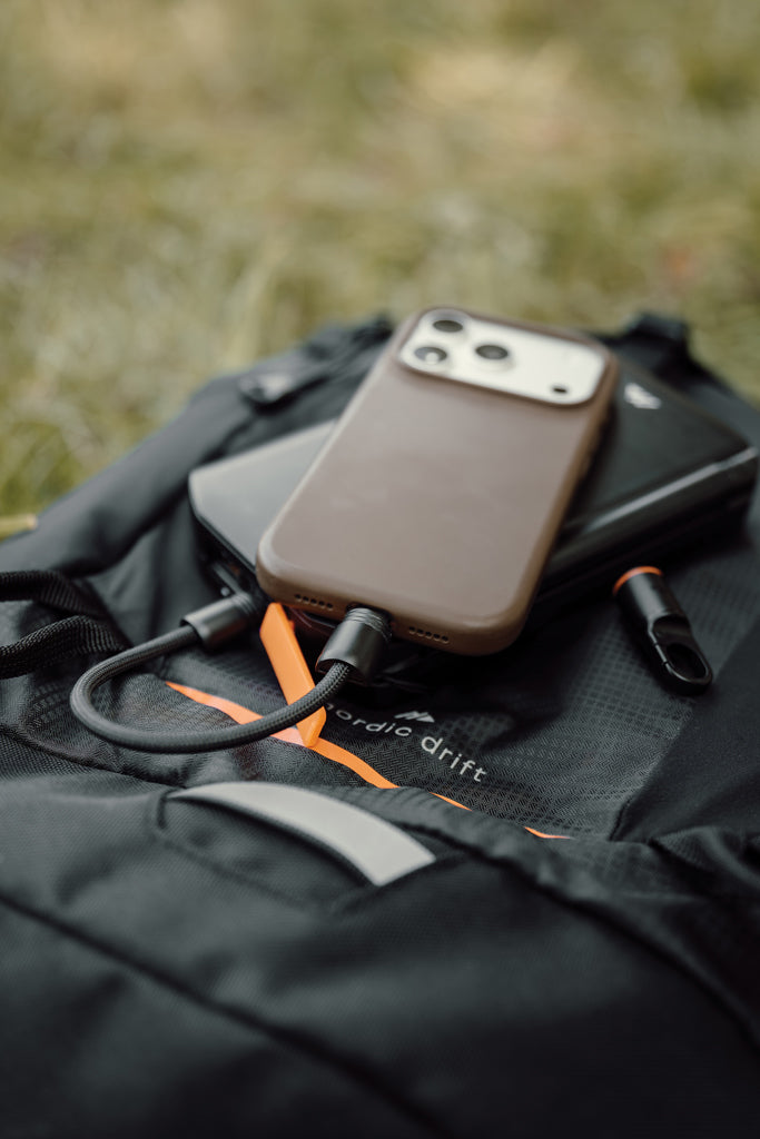 Nordic Drift Everest USB-C 60W-Schnellladekabel m. Karabiner