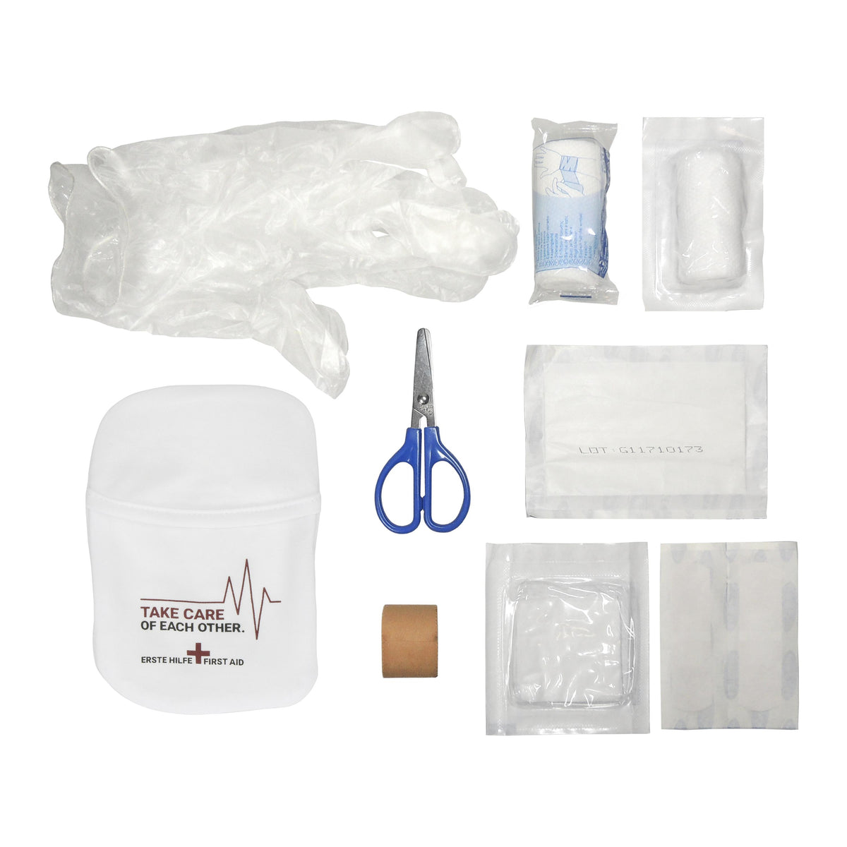 Notfall-Set „Pouch“, klein – Weiß
