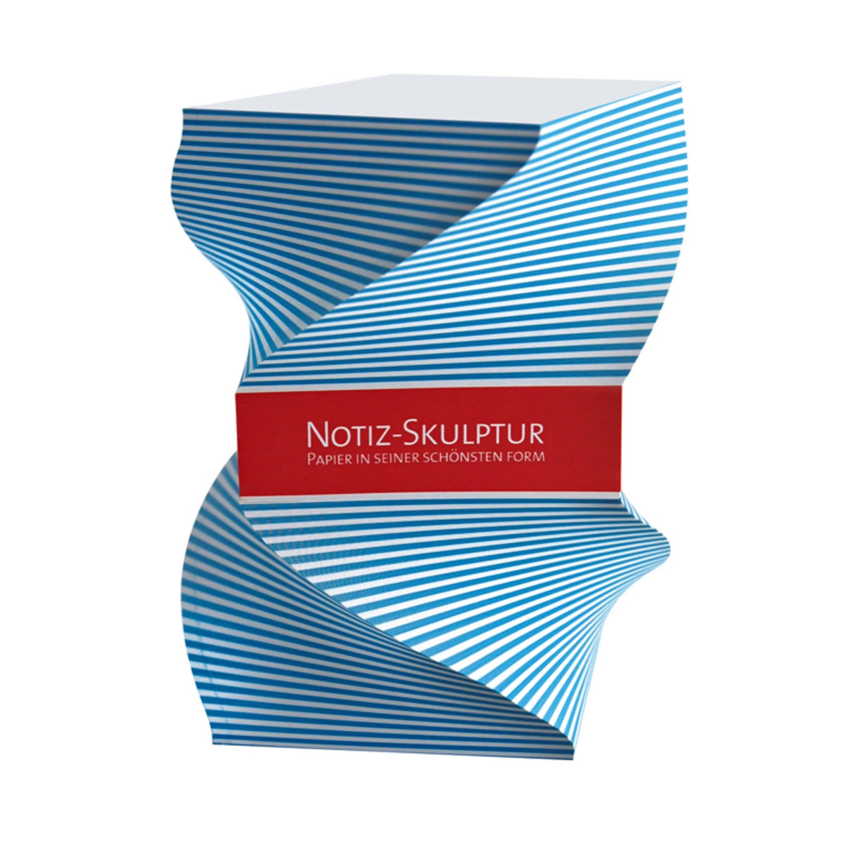 Notizklotz in Form vier mit Logo auf vier Seiten