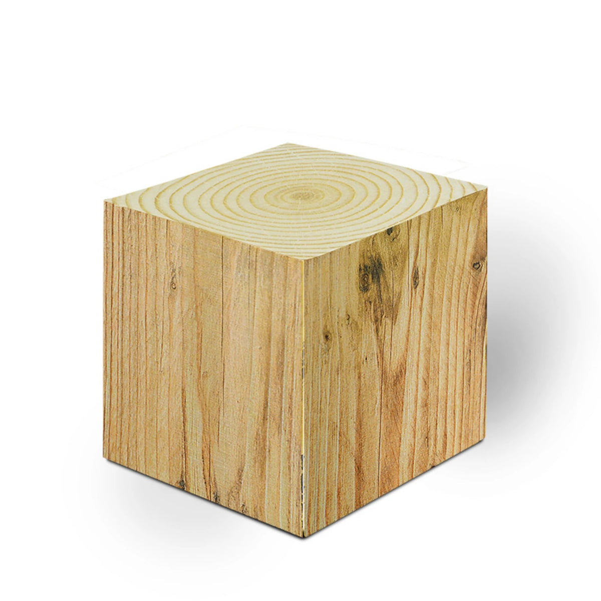Notizwürfel Holzoptik 78 mm mit bedruckten Einzelblättern