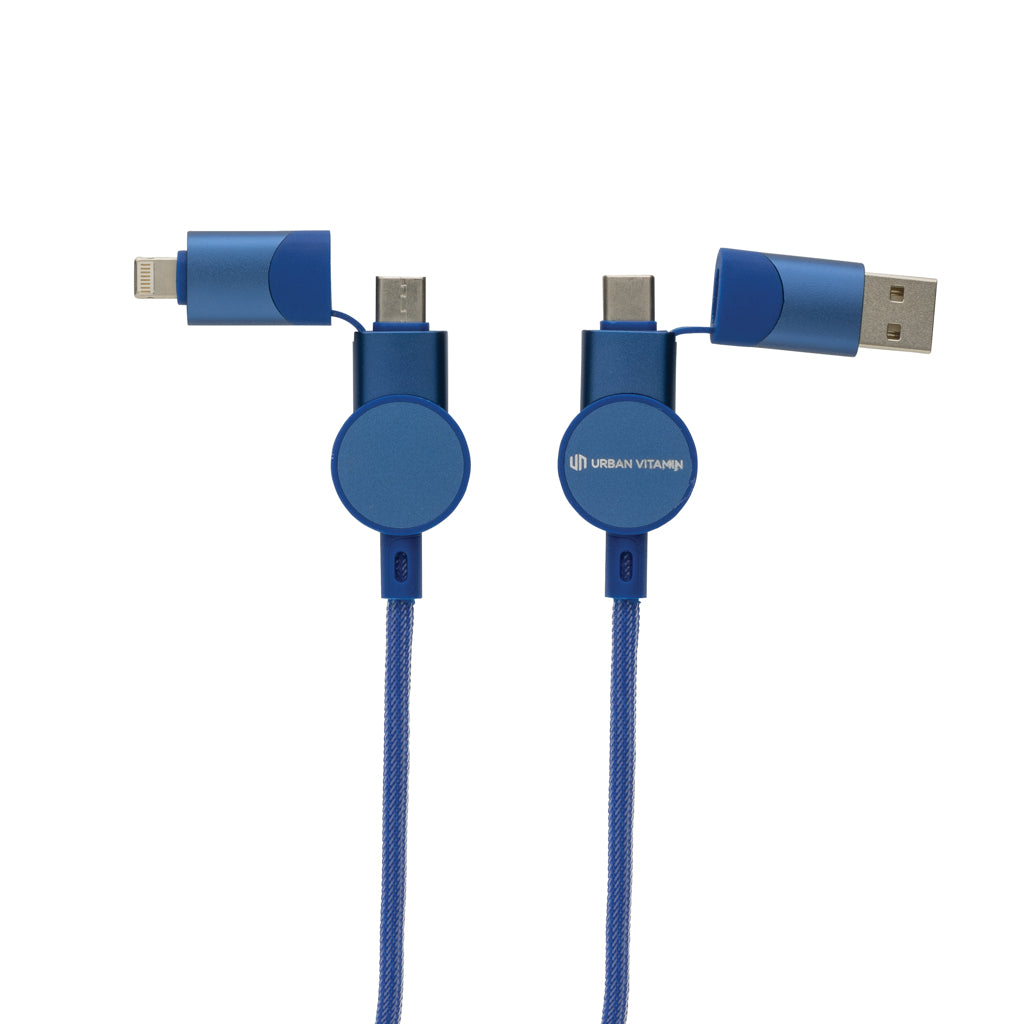 Oakland RCS rKunststoff 1,2m 6-in-1 Fast-Charging 45W Kabel – blau