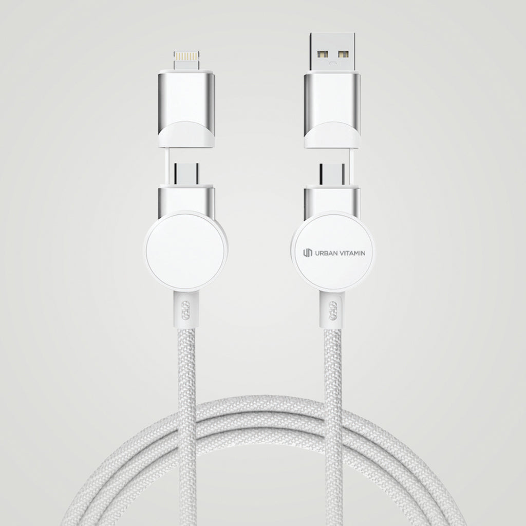 Oakland RCS rKunststoff 1,2m 6-in-1 Fast-Charging 45W Kabel – weiß