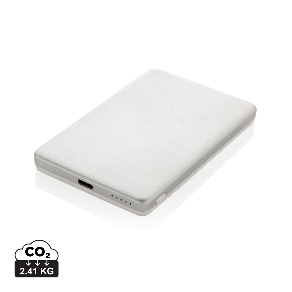 Orion 5.000mAh 5W magnetische Powerbank aus RCS rec. Alu – silber