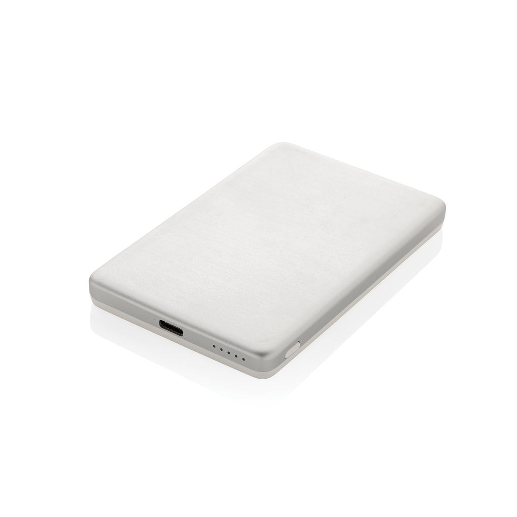 Orion 5.000mAh 5W magnetische Powerbank aus RCS rec. Alu – silber