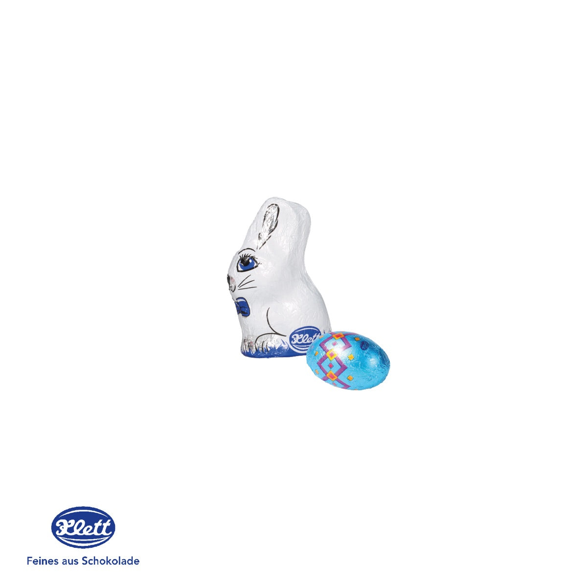 Schokoladenei und Osterhase von Klett in der offenen Präsentbox