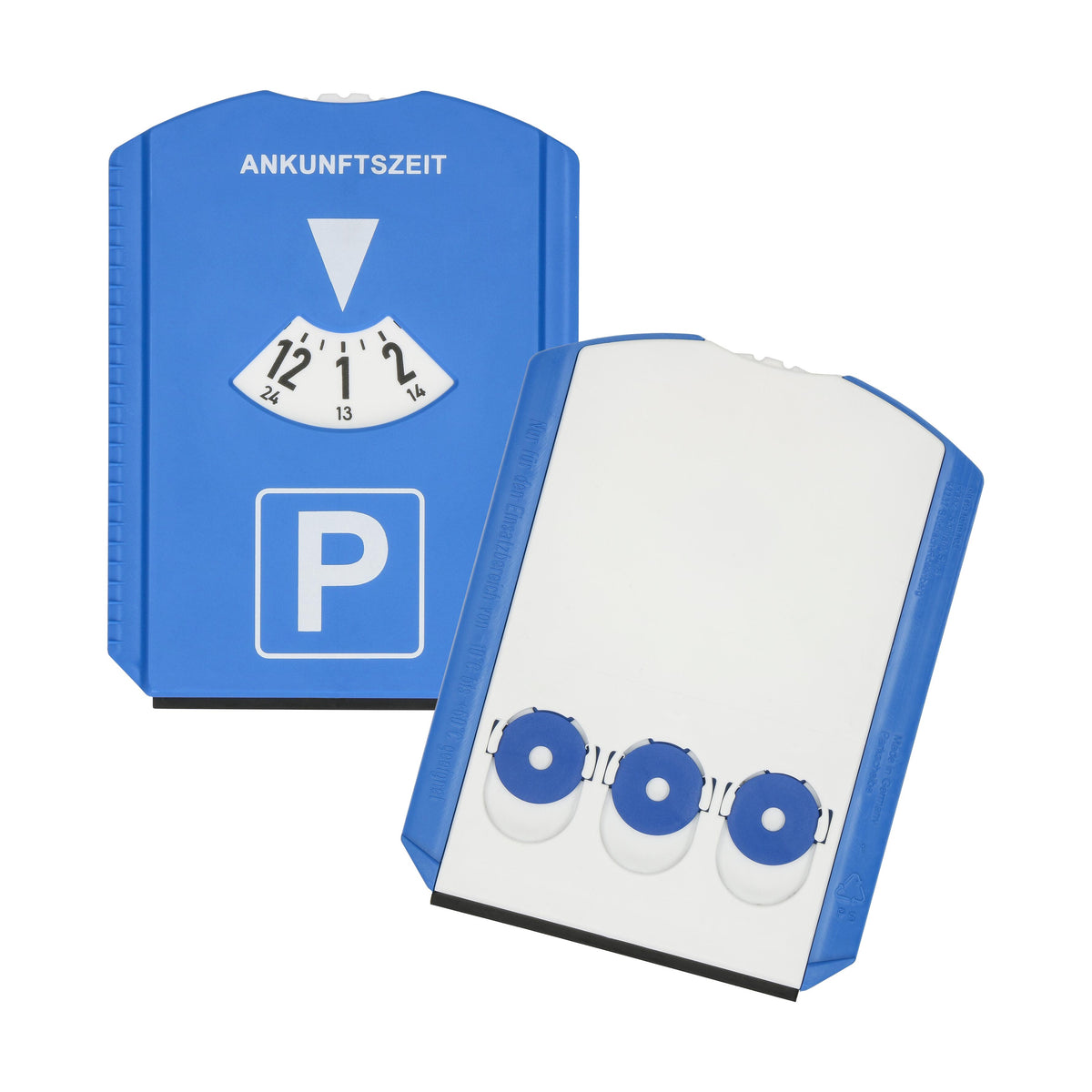 Parkscheibe „Prime“ mit Chips – Blau / Weiß