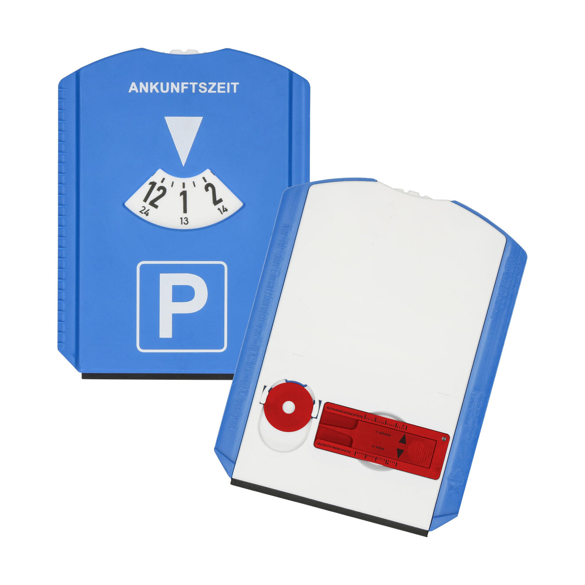 Parkscheibe „Profi“ – Blau / Weiß / Rot