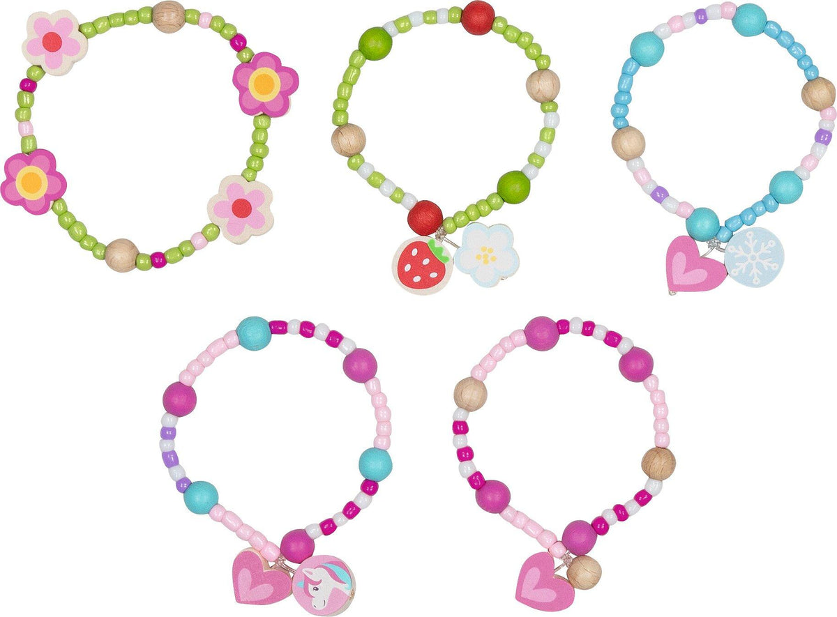 Perlenschmuck für Kinder mit Blumen und Einhorn von goki – Ansicht