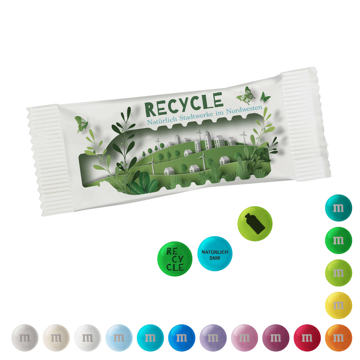 Personalisierte M&M’S im Papiertütchen 45 x 120 mm, 15 g