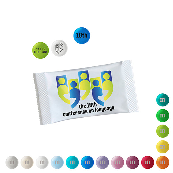 Papiertütchen mit Logodruck und personalisierten M&M’S