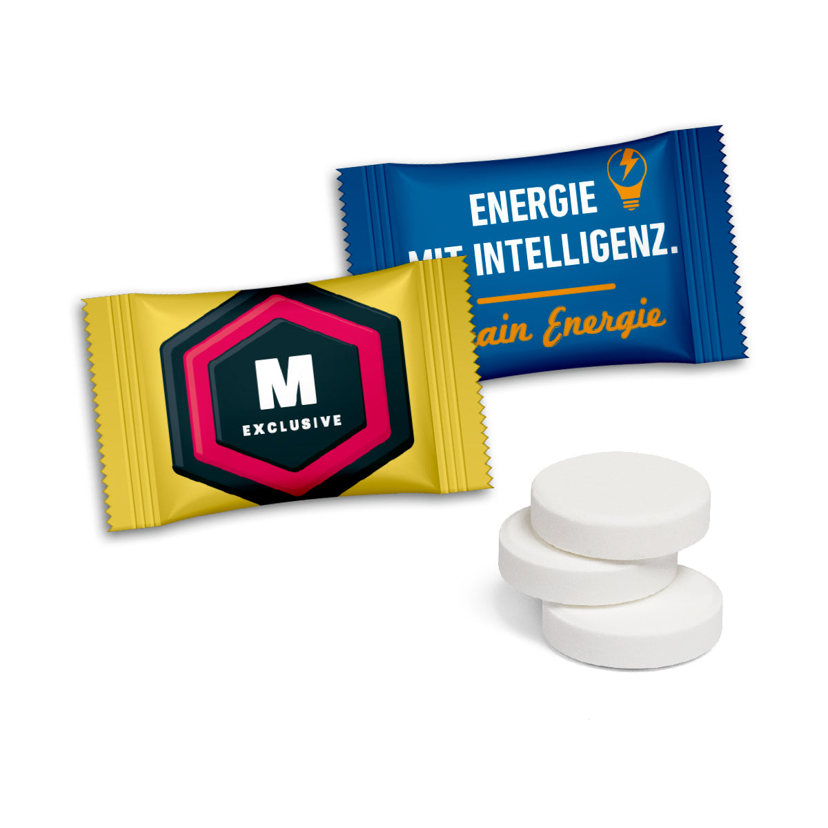 Pfefferminztabletten im Flowpack