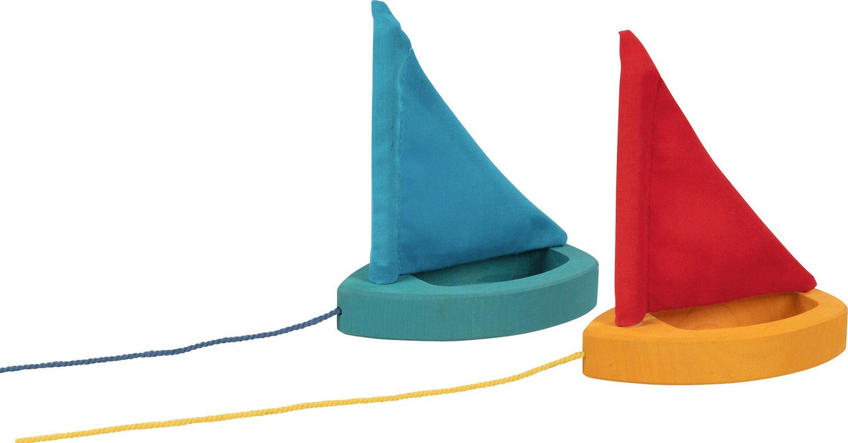 Pfützenschiffchen Segelboote aus Holz und Textil