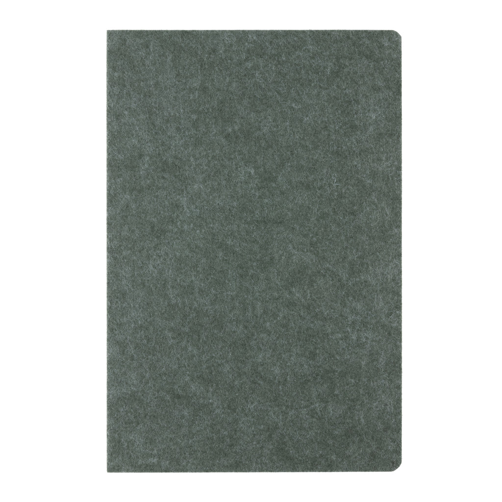 Phrase GRS-zertifiziertes A5-Notizbuch aus recyceltem Filz – grün