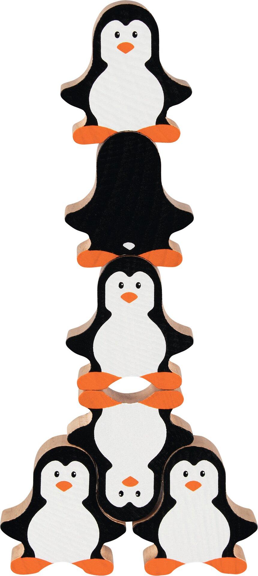 Pinguine Stapelspiel aus Holz mit 18 Figuren – weitere Ansicht