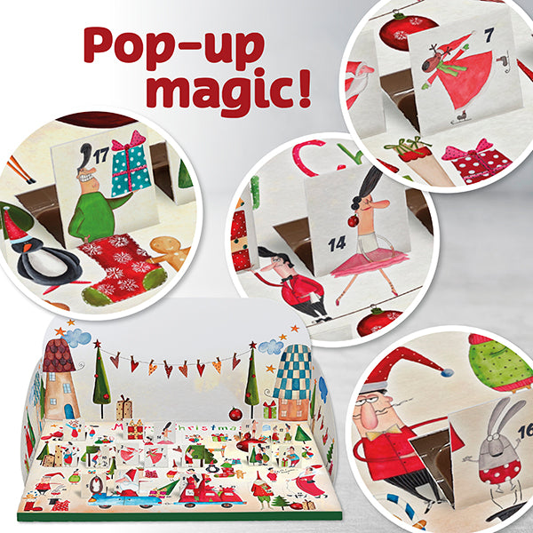 Pop Up Adventskalender als Tischaufsteller, zweite Ansicht