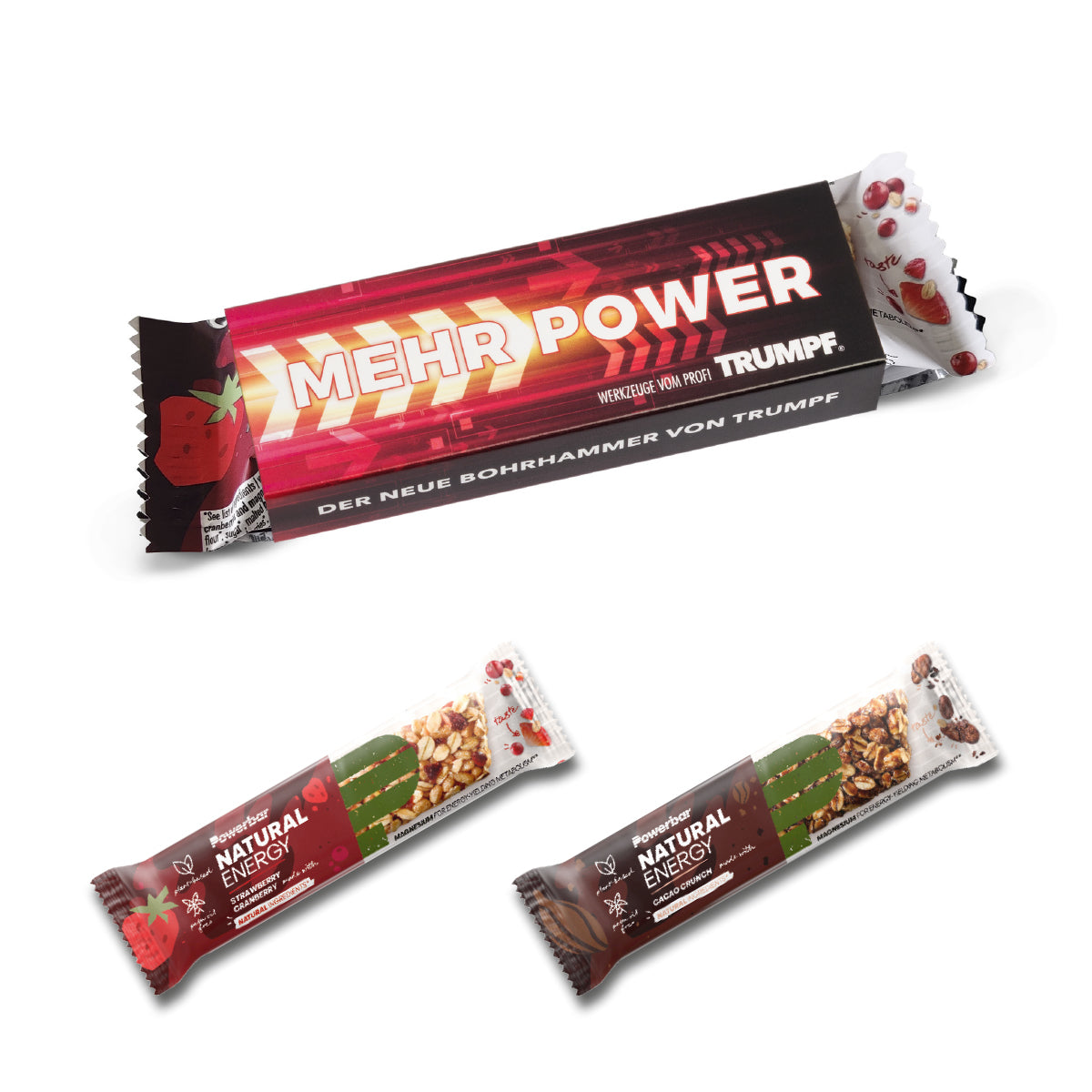 PowerBar Riegel im Werbeschuber