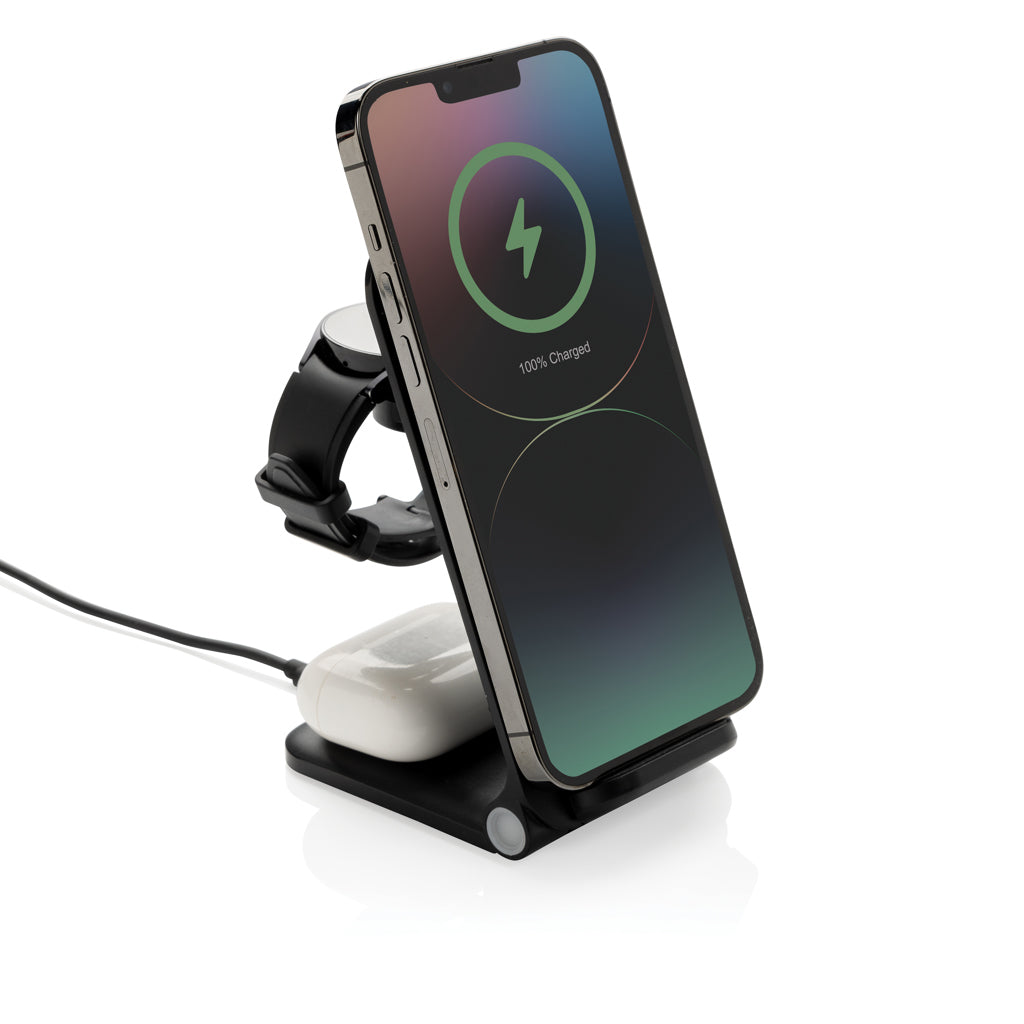 Powerpal 3-in-1 15W-Ladegerät aus RCS recyceltem Kunststoff