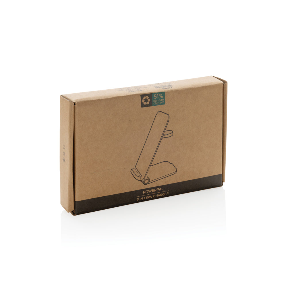 Powerpal 3-in-1 15W-Ladegerät aus RCS recyceltem Kunststoff