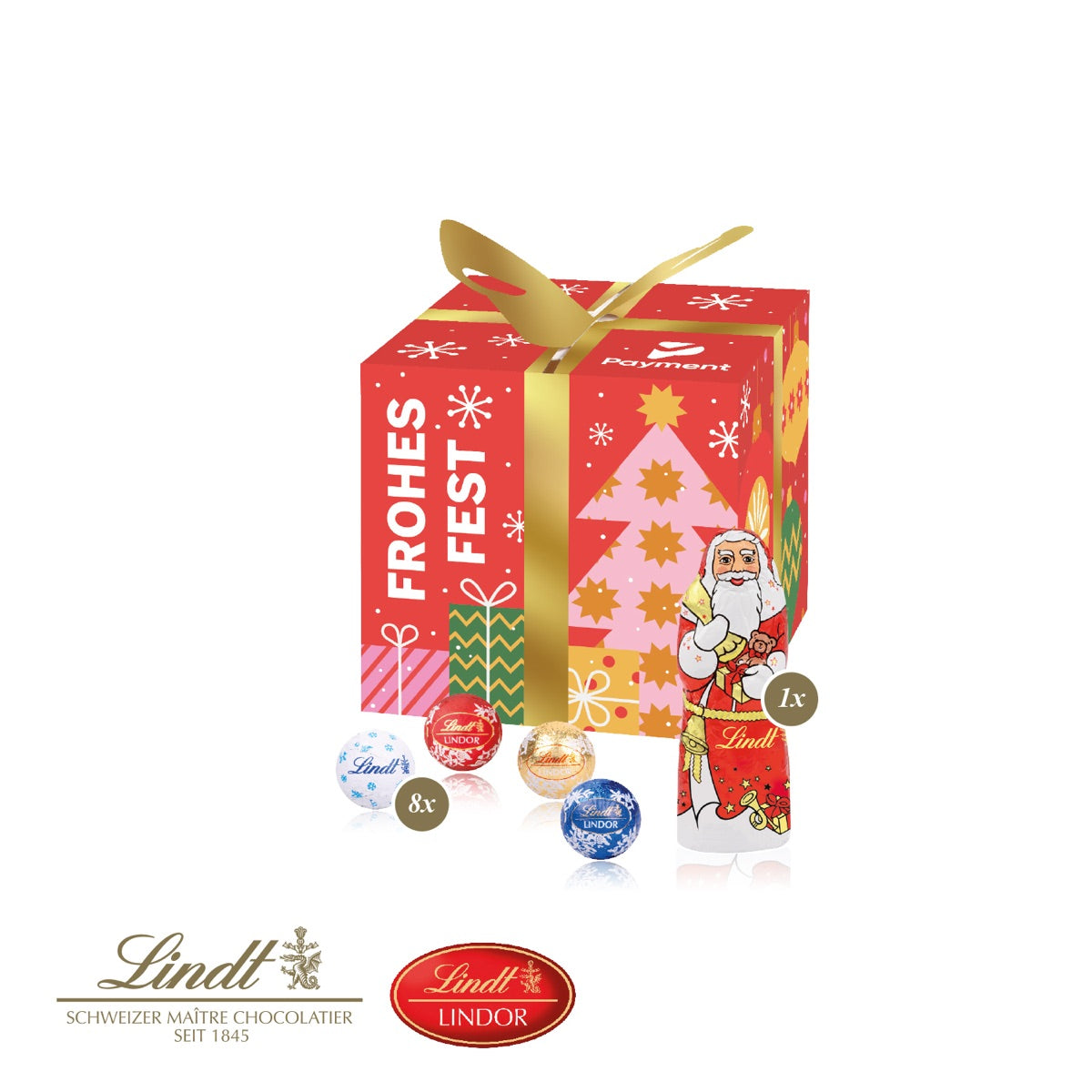 Präsent Feine Bescherung mit Lindt Minis und Nikolaus
