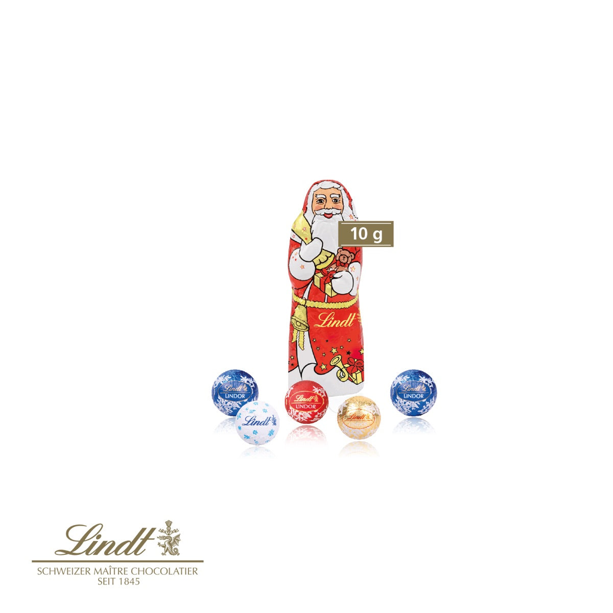 Tannenbaum Präsent mit Lindt Minis und Lindt Weihnachtsmann