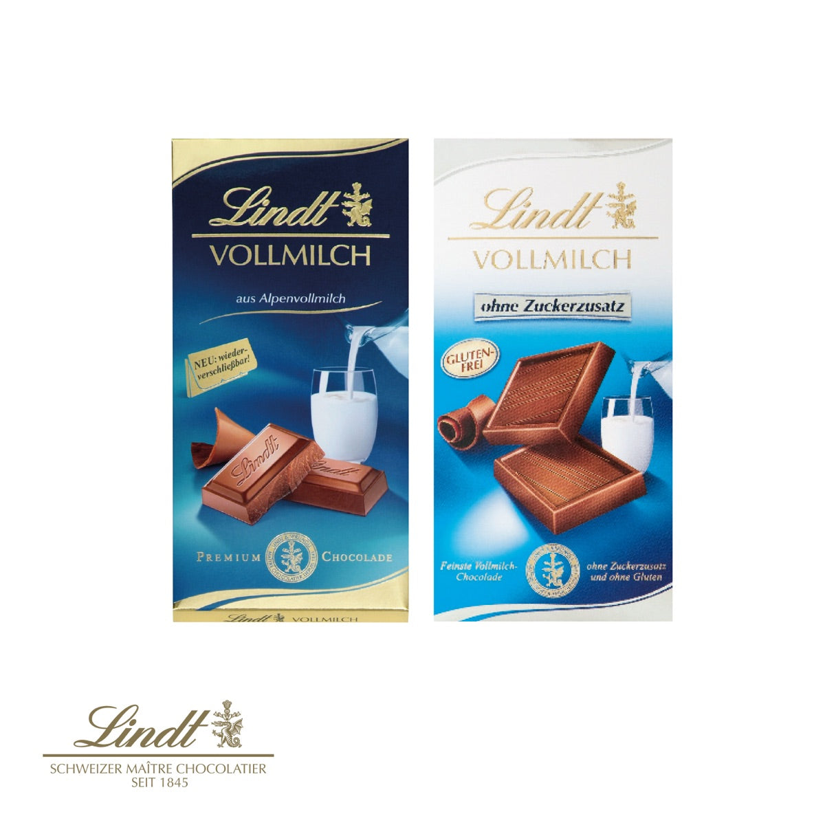 Werbeschuber geöffnet mit einer Tafel von Lindt