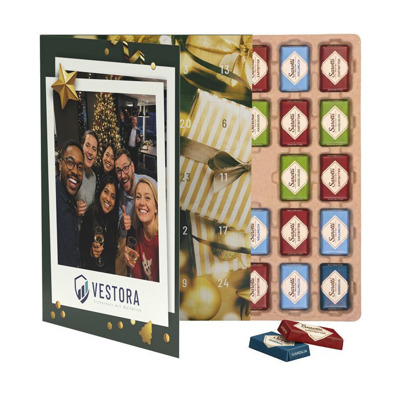 Premium Tisch Adventskalender Flip Cover Hochformat