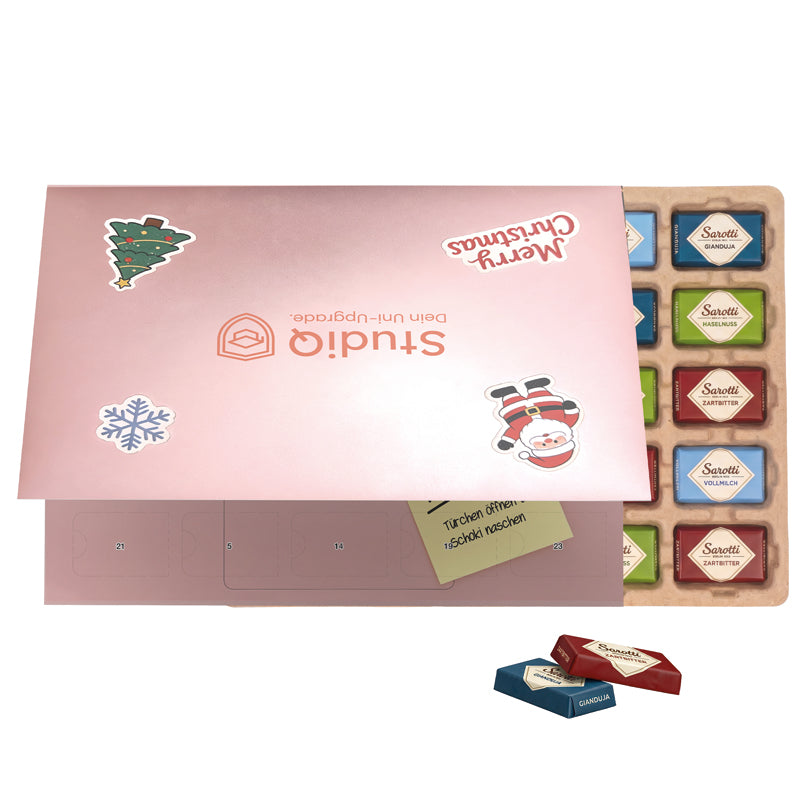 Premium Tisch Adventskalender Flip Cover Eco Querformat