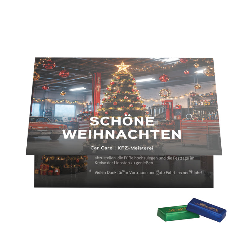 Premium Tisch Adventskalender Flip Cover Querformat