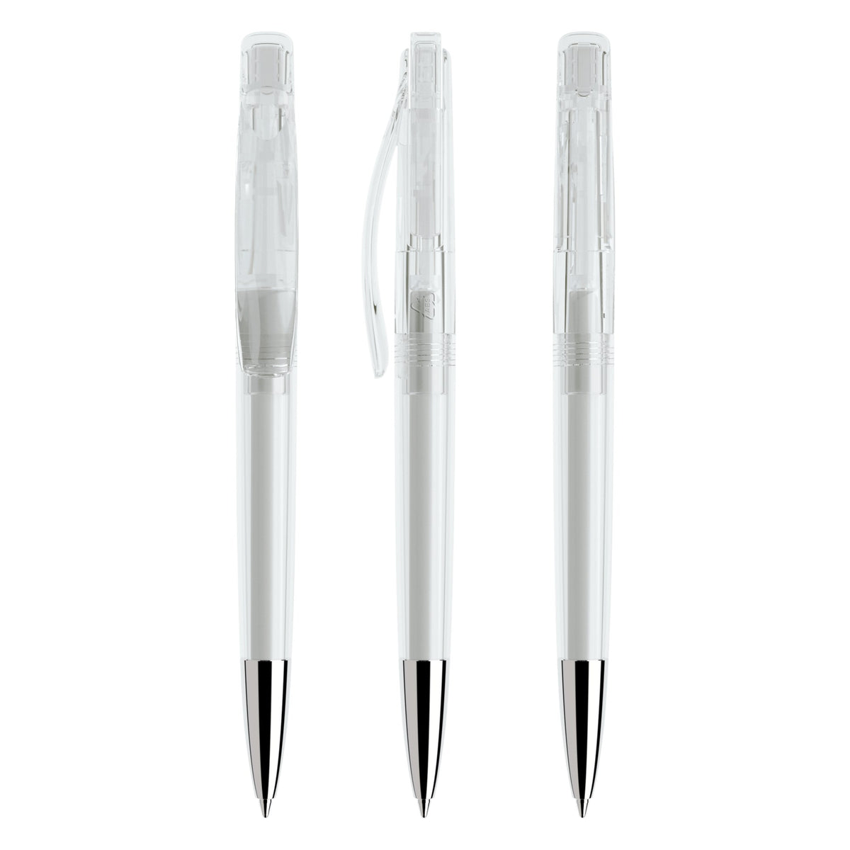 prodir DS2 Druckkugelschreiber transparent mit Metallspitze