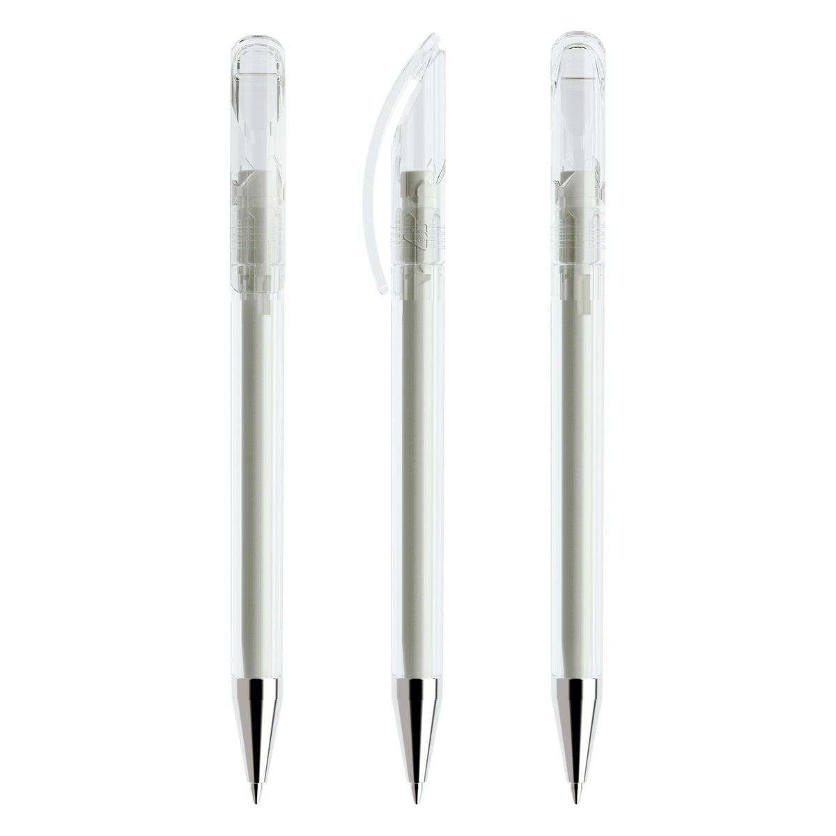 prodir DS3 Drehkugelschreiber transparent mit Metallspitze