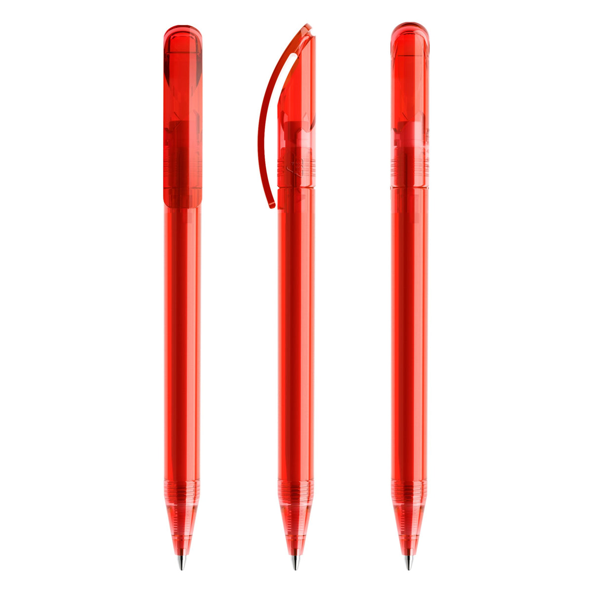 prodir DS3 Drehkugelschreiber transparent – Rot T20