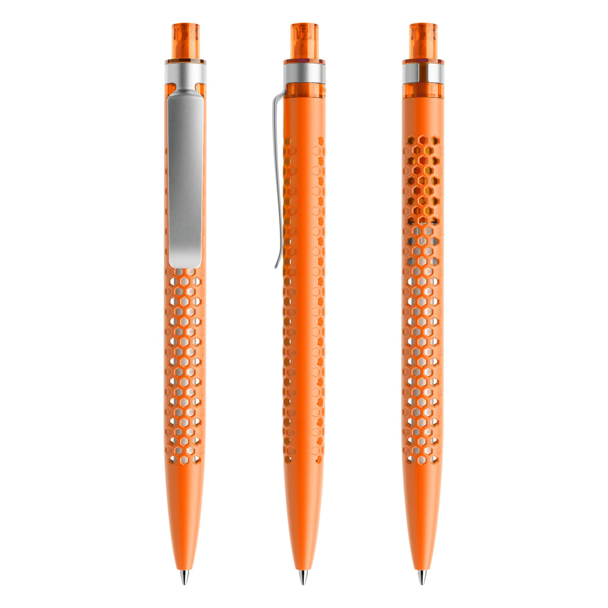 prodir QS40 Druckkugelschreiber matt mit Metallclip – Orange M10-S70